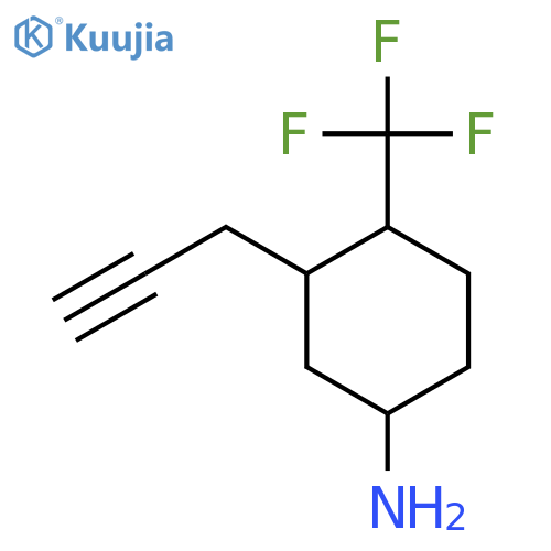 3-(Prop-2-yn-1-yl)-4-(trifluoromethyl)cyclohexan-1-amine structure