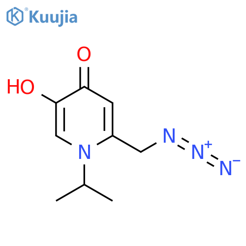 2-(azidomethyl)-5-hydroxy-1-(propan-2-yl)-1,4-dihydropyridin-4-one structure