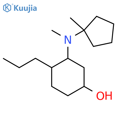 3-[Methyl(1-methylcyclopentyl)amino]-4-propylcyclohexan-1-ol structure