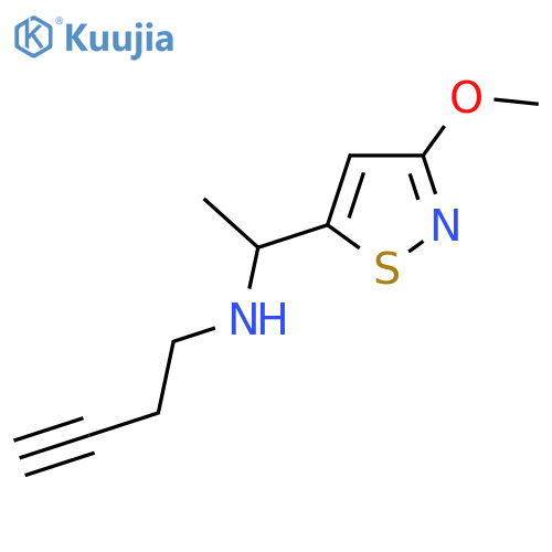 (but-3-yn-1-yl)1-(3-methoxy-1,2-thiazol-5-yl)ethylamine structure