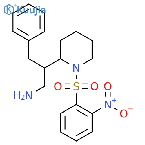 2-[1-(2-Nitrobenzenesulfonyl)piperidin-2-yl]-3-phenylpropan-1-amine structure