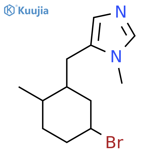 5-[(5-bromo-2-methylcyclohexyl)methyl]-1-methyl-1H-imidazole structure