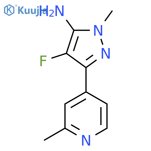 4-fluoro-1-methyl-3-(2-methylpyridin-4-yl)-1H-pyrazol-5-amine structure