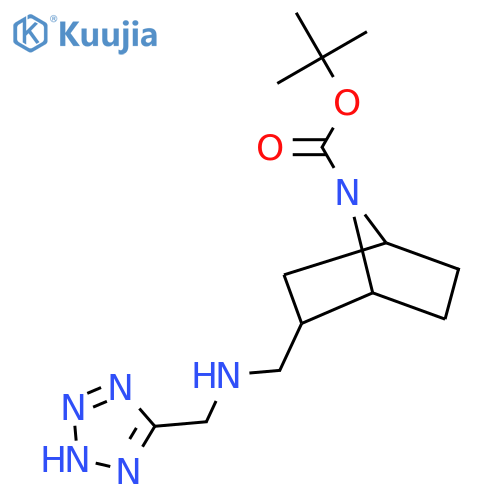 tert-butyl 2-({(1H-1,2,3,4-tetrazol-5-yl)methylamino}methyl)-7-azabicyclo2.2.1heptane-7-carboxylate structure