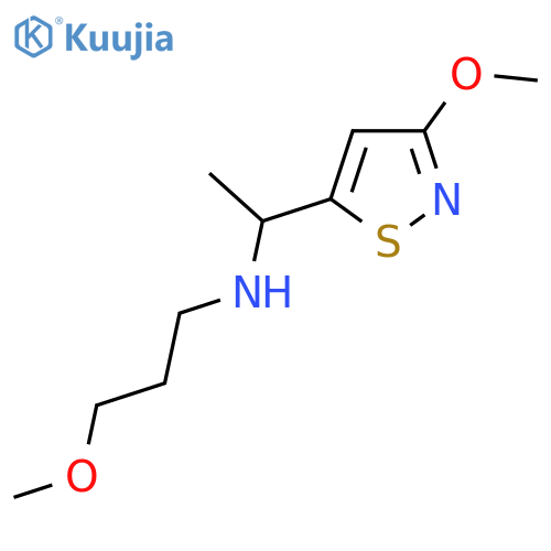 1-(3-methoxy-1,2-thiazol-5-yl)ethyl(3-methoxypropyl)amine structure