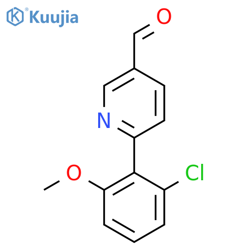 6-(2-chloro-6-methoxyphenyl)pyridine-3-carbaldehyde structure