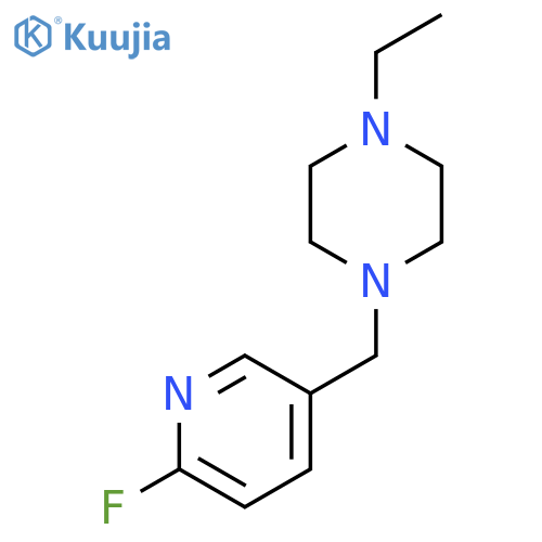 1-ethyl-4-(6-fluoropyridin-3-yl)methylpiperazine structure