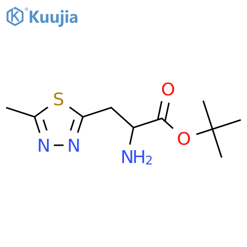 Tert-butyl 2-amino-3-(5-methyl-1,3,4-thiadiazol-2-yl)propanoate structure