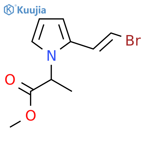 methyl 2-[2-(2-bromoethenyl)-1H-pyrrol-1-yl]propanoate structure