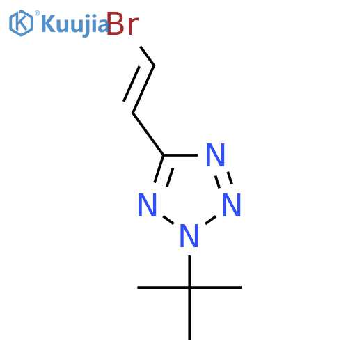 5-(2-bromoethenyl)-2-tert-butyl-2H-1,2,3,4-tetrazole structure