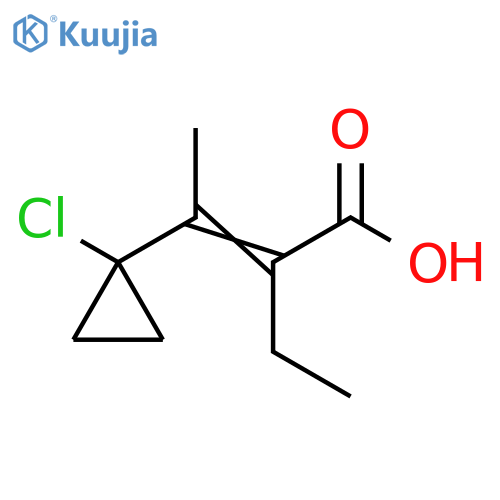 2-Butenoic acid, 3-(1-chlorocyclopropyl)-2-ethyl- structure