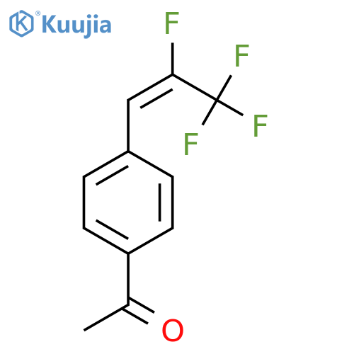 1-{4-(1E)-2,3,3,3-tetrafluoroprop-1-en-1-ylphenyl}ethan-1-one structure