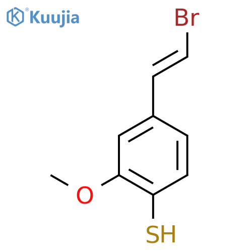 4-(2-Bromoethenyl)-2-methoxybenzene-1-thiol structure
