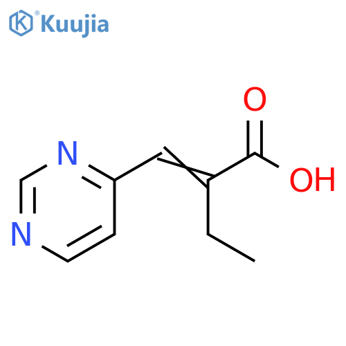 Butanoic acid, 2-(4-pyrimidinylmethylene)- structure