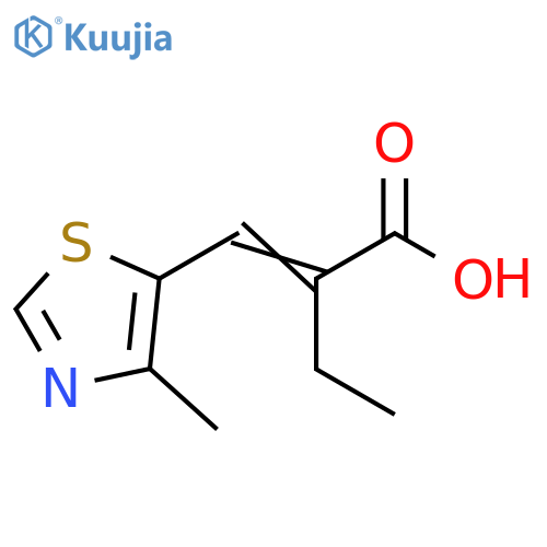 Butanoic acid, 2-[(4-methyl-5-thiazolyl)methylene]- structure