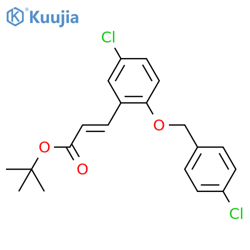 tert-butyl (2E)-3-{5-chloro-2-[(4-chlorophenyl)methoxy]phenyl}prop-2-enoate structure