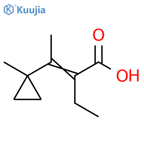 2-Butenoic acid, 2-ethyl-3-(1-methylcyclopropyl)- structure