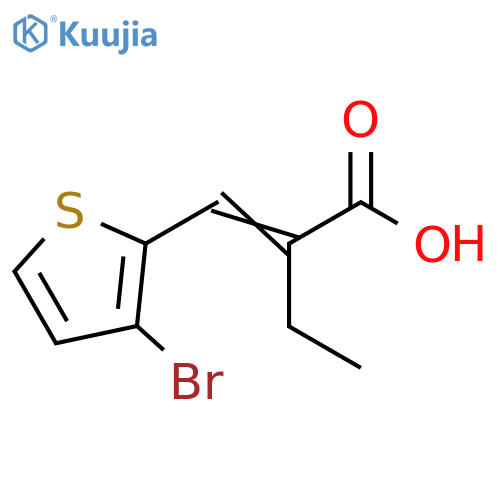 Butanoic acid, 2-[(3-bromo-2-thienyl)methylene]- structure