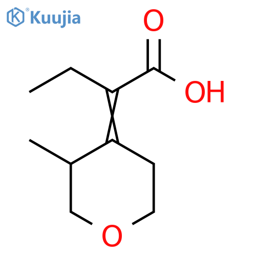 Butanoic acid, 2-(tetrahydro-3-methyl-4H-pyran-4-ylidene)- structure