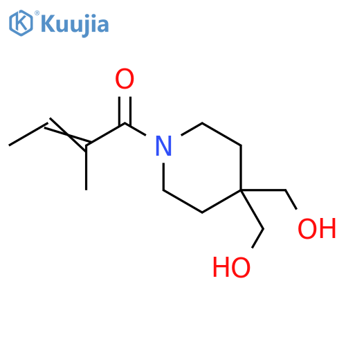 2-Buten-1-one, 1-[4,4-bis(hydroxymethyl)-1-piperidinyl]-2-methyl- structure