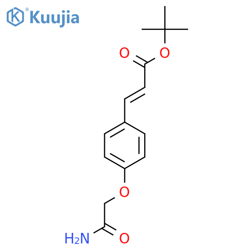 tert-butyl (2E)-3-4-(carbamoylmethoxy)phenylprop-2-enoate structure