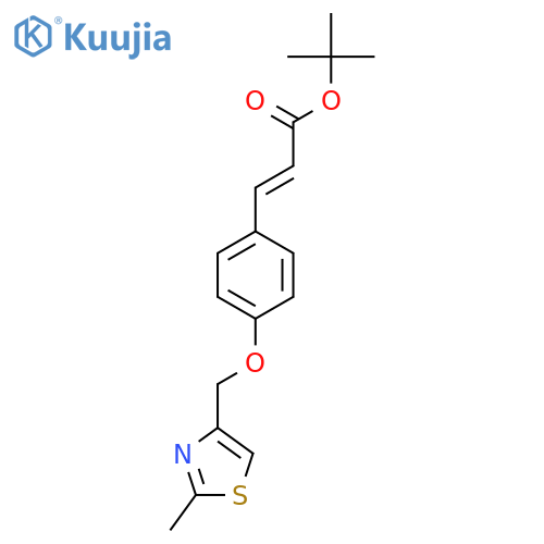 tert-butyl (2E)-3-{4-(2-methyl-1,3-thiazol-4-yl)methoxyphenyl}prop-2-enoate structure