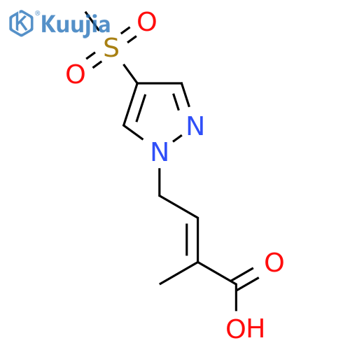 4-(4-methanesulfonyl-1H-pyrazol-1-yl)-2-methylbut-2-enoic acid structure