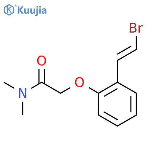 2-[2-(2-bromoethenyl)phenoxy]-N,N-dimethylacetamide structure