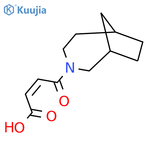 (2Z)-4-{3-azabicyclo[4.2.1]nonan-3-yl}-4-oxobut-2-enoic acid structure