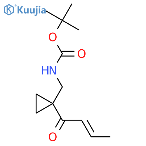tert-butyl N-{[1-(but-2-enoyl)cyclopropyl]methyl}carbamate structure