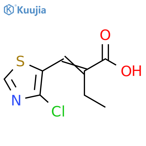 Butanoic acid, 2-[(4-chloro-5-thiazolyl)methylene]- structure