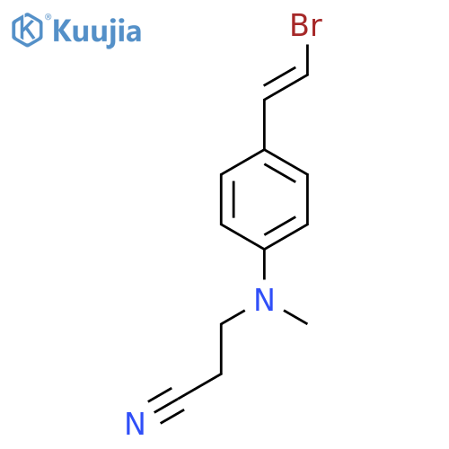 3-{[4-(2-Bromoethenyl)phenyl](methyl)amino}propanenitrile structure