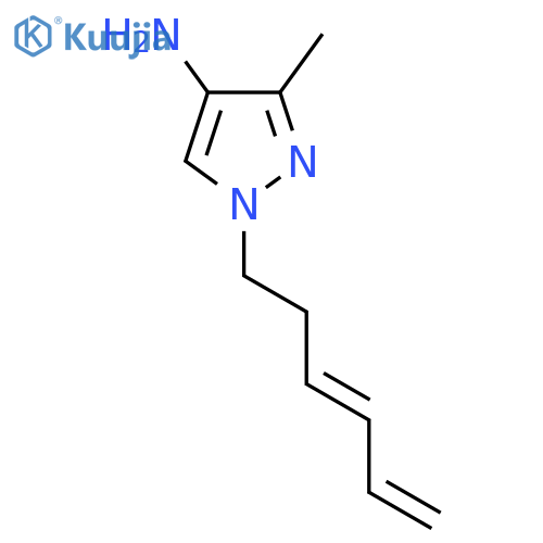 1-(hexa-3,5-dien-1-yl)-3-methyl-1H-pyrazol-4-amine structure