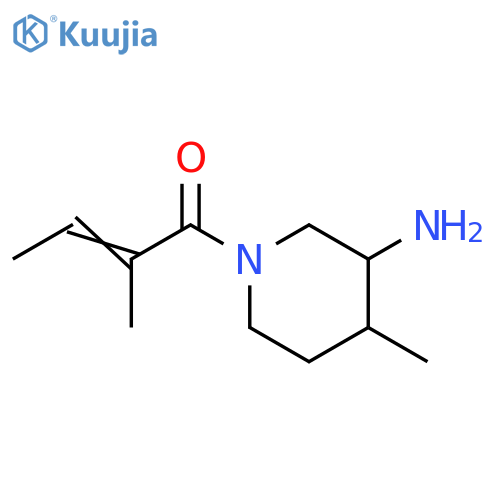 2-Buten-1-one, 1-(3-amino-4-methyl-1-piperidinyl)-2-methyl- structure
