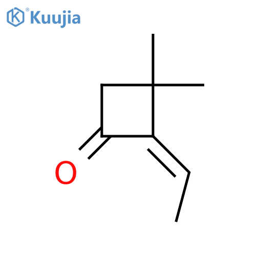 (2Z)-2-ethylidene-3,3-dimethylcyclobutan-1-one structure