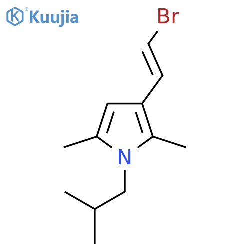 3-(2-bromoethenyl)-2,5-dimethyl-1-(2-methylpropyl)-1H-pyrrole structure