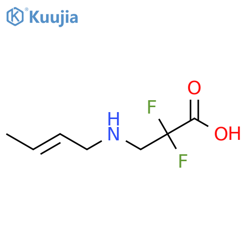 3-[(But-2-en-1-yl)amino]-2,2-difluoropropanoic acid structure