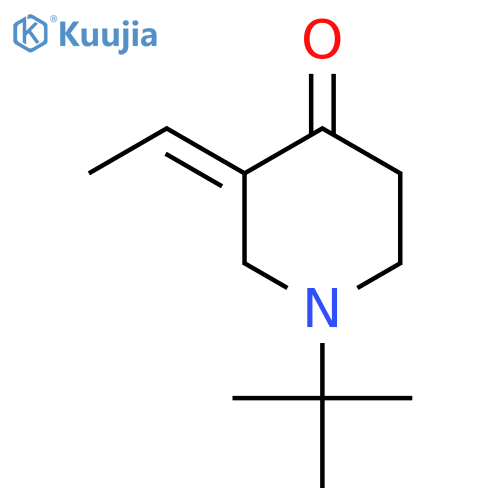 (3E)-1-tert-butyl-3-ethylidenepiperidin-4-one structure