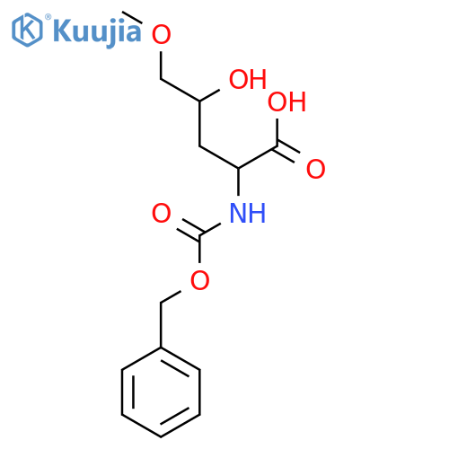 2-{(benzyloxy)carbonylamino}-4-hydroxy-5-methoxypentanoic acid structure