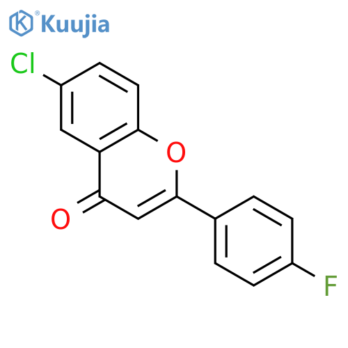 6-chloro-2-(4-fluorophenyl)-4H-chromen-4-one structure