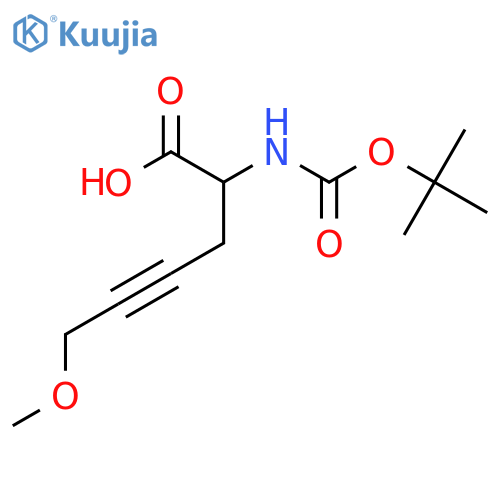2-{(tert-butoxy)carbonylamino}-6-methoxyhex-4-ynoic acid structure