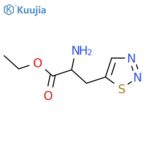 ethyl 2-amino-3-(1,2,3-thiadiazol-5-yl)propanoate structure