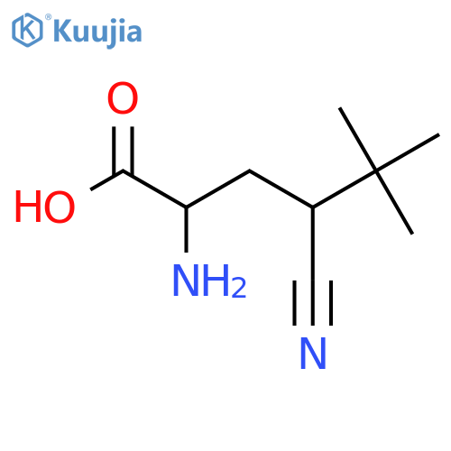 2-amino-4-cyano-5,5-dimethylhexanoic acid structure