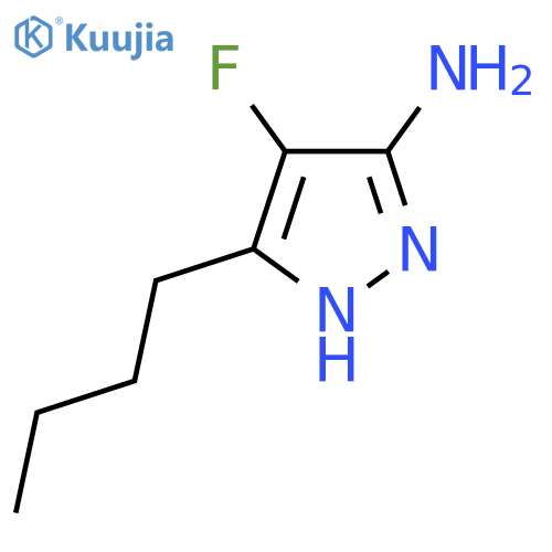 3-butyl-4-fluoro-1H-pyrazol-5-amine structure