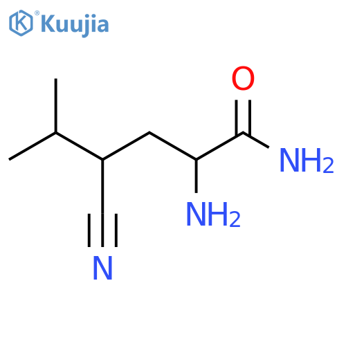 2-amino-4-cyano-5-methylhexanamide structure