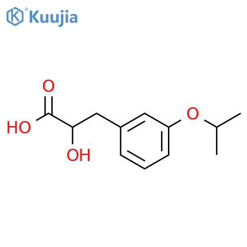 2-Hydroxy-3-[3-(propan-2-yloxy)phenyl]propanoic acid structure