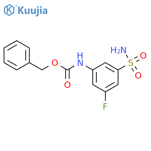 benzyl N-(3-fluoro-5-sulfamoylphenyl)carbamate structure