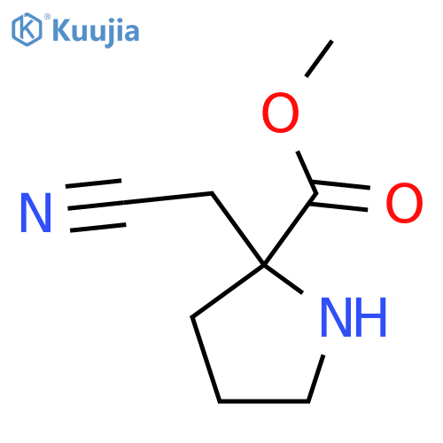 Methyl 2-(cyanomethyl)pyrrolidine-2-carboxylate structure
