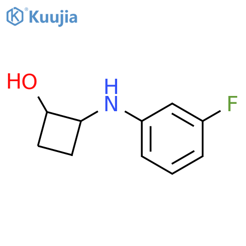 2-(3-fluorophenyl)aminocyclobutan-1-ol structure