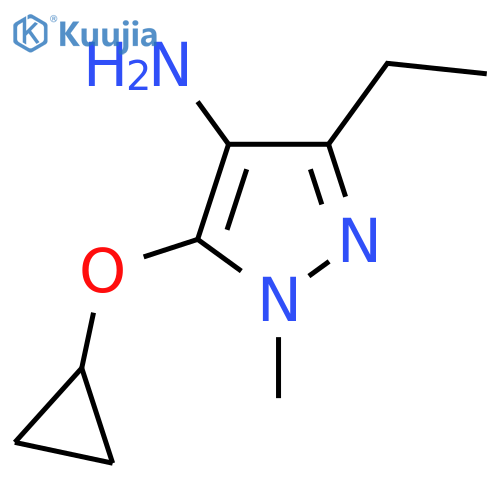 5-cyclopropoxy-3-ethyl-1-methyl-1H-pyrazol-4-amine structure